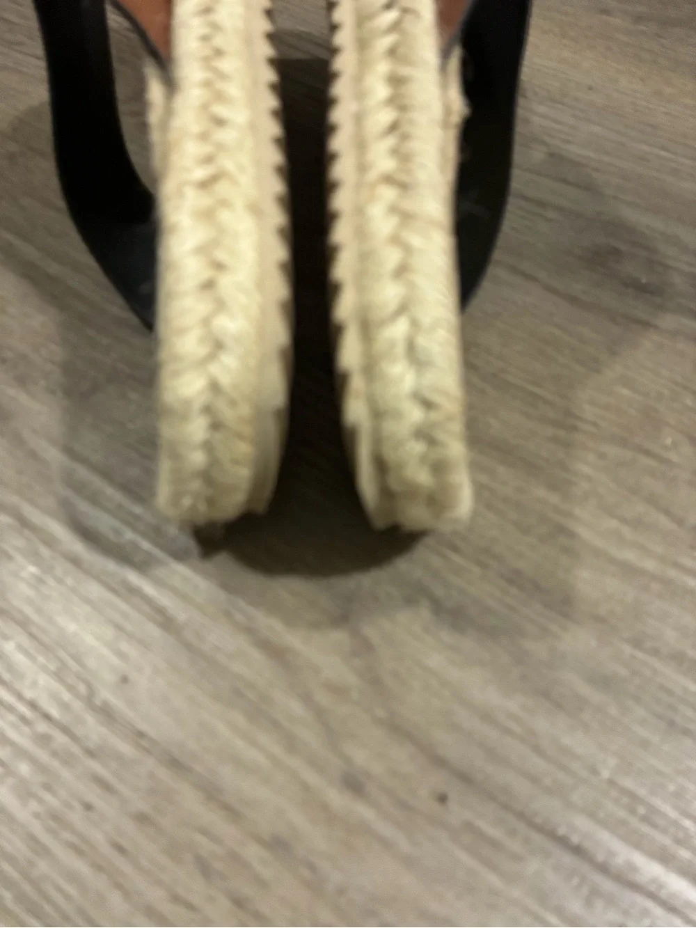 Women’s Brown Leather Woven Jute Thong Sandals
